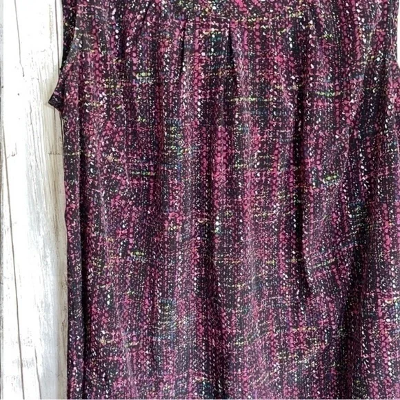 Talbots Sleeveless Black & Magenta Blouse - Picture 3 of 4